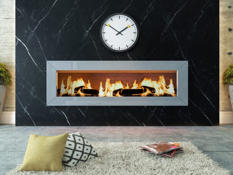 Modern Stone Slab Fireplace Surrounds