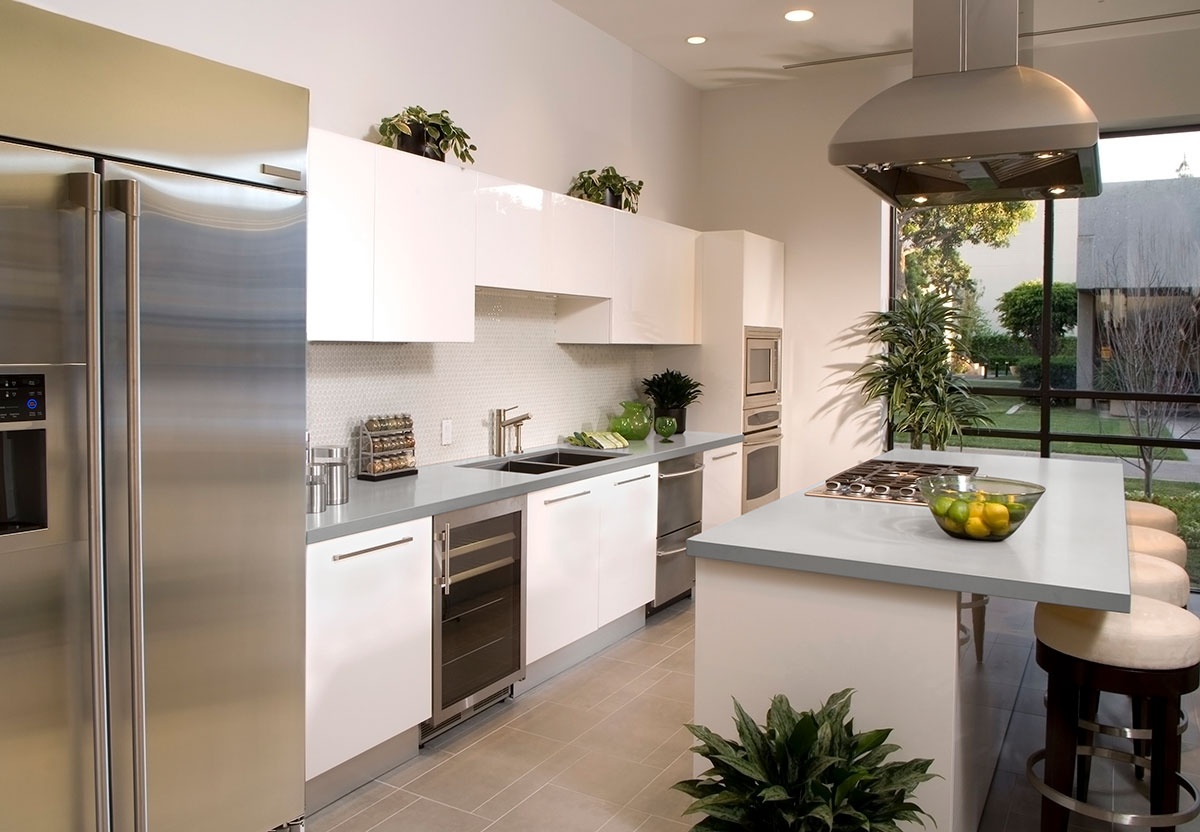 polar white engineered marble